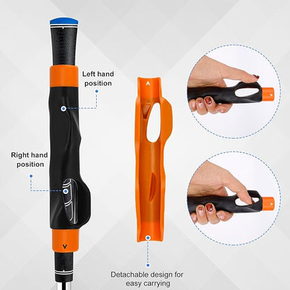 Golf Club Grip Trainer, Right Hand Lightweight Swing Trainer Golf Training Aid with Anti-Slip Wrist Support Accessories for Correct Hand Position & Grasp