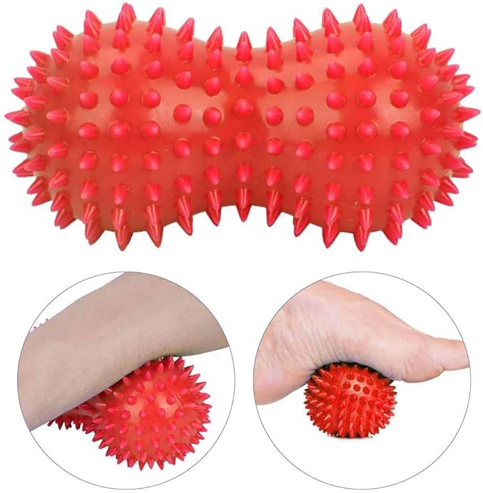 Massage Balls,Pvc Peanut Massage Balls Foot Back Shoulder,Foot Massager,Plantar Fasciitis & All Over Body Deep Tissue Muscle Therapy For Strength Exercise/Relax (2#)