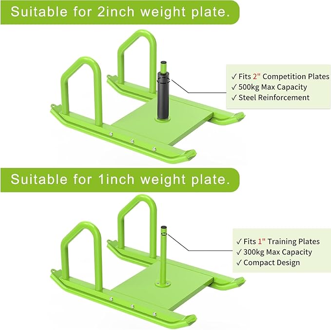 Kipika Weight Sled, Workout Sled, Fitness Strength Training Sled, Speed Training Sled for Athletic Exercise, Speed Improvement, Easily Through Obstacles, Suitable for 1" & 2" Weight Plate