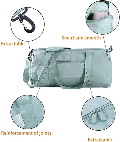 Sports Gym Luggage Travel Bag for Men and Women, Sports Gym Bag, Exercise Duffel Bag, Large Capacity and Light to Carry, Waterproof and Dirt-resistant Foldable Travel Bag ,Gear Green
