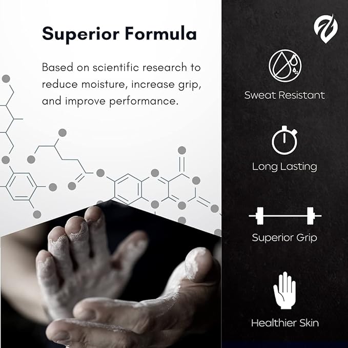 Liquid Chalk, Mess Free Gym Chalk for Weightlifting, Gymnastics, Rock Climbing, Dancing. Sweat Resistant and Long Lasting for Stronger Grip. Package May Vary.