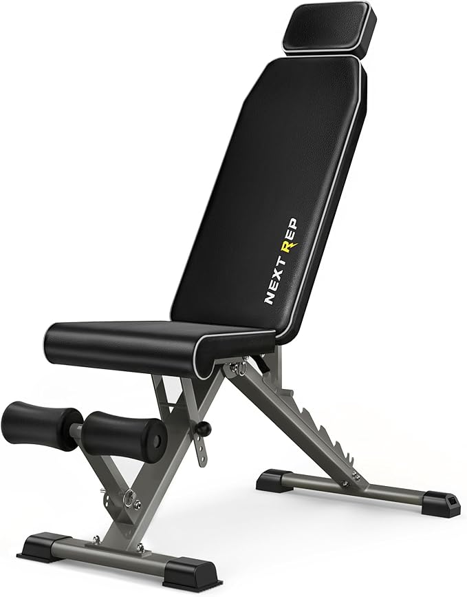 Adjustable Weight Bench,1000 LB Fast Folding Workout Bench for Home Gym Strength Training, Incline Decline Flat Utility Bench Press for Full Body Workout, Upright Storage Yellow Exercise Bench