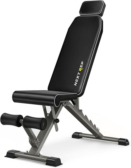 Adjustable Weight Bench,1000 LB Fast Folding Workout Bench for Home Gym Strength Training, Incline Decline Flat Utility Bench Press for Full Body Workout, Upright Storage Yellow Exercise Bench
