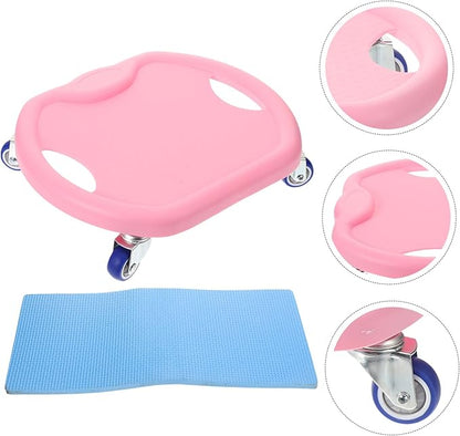 Abdominal Fitness Sliding Disc with Comfortable Handle and Complimentary Mat Mute Workout Sliders for Core Strength Training at Home Versatile Roller for Chest Arms Butt and Legs