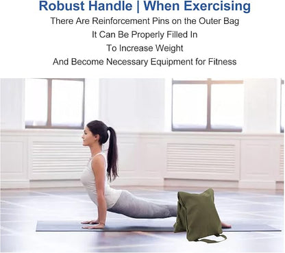 Sandbags Green Weight Bags, Heavy Duty Saddlebags, Weightlifting Training Sandbags for Strength Training and Yoga Exercises