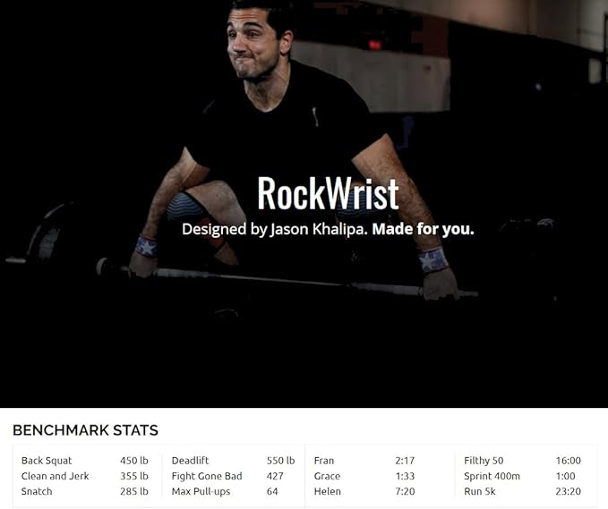 RockTape Wrist Wraps for Weight-Lifting & Exercise, Competition Grade, Designed by Jason Khalipha
