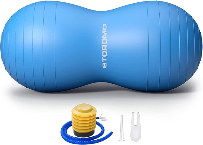 Anti-Burst Peanut Ball,Kids Active Wiggle Seat,for Labor, Therapy, Kids with ADHD – Eco-Friendly Birth Ball for Pregnancy, Physical Therapy & Exercise– with Pump