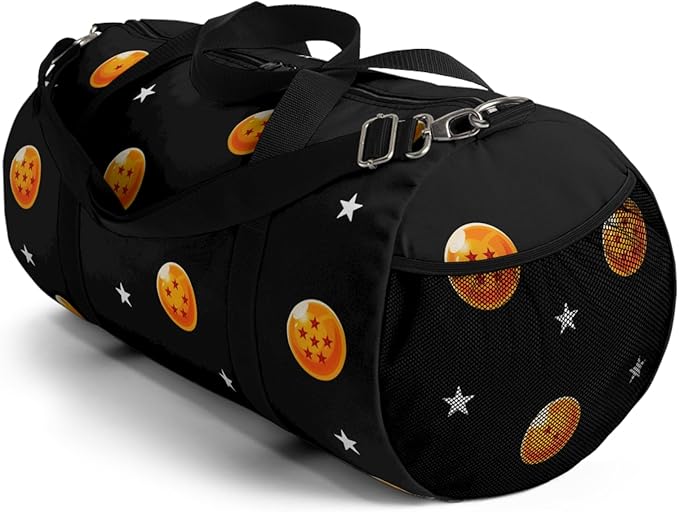 Anime Gym Bag for Women Men - Large Capacity Waterproof Workout Fitness Travel Sports Bags Fashion Street Camping ExpandaCLe Carry On Duffle Bag For Couple (Orange DBZ) PTY