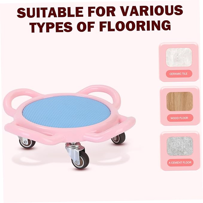 Ab Roller Wheel, 360° Rotating Women's Non-Slip Portable Multifunctional Ab Exercise Board with Mat for Home Workout