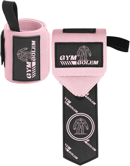 Wrist Wraps - 18-Inch Premium Support Wraps with Thumb Loop for Powerlifting, Bodybuilding, CrossFit & Shot Put (1 Pair)