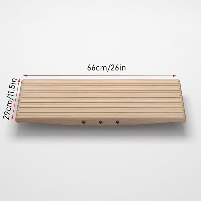 Wooden Balance Board for Standing Desk Use, Ankle Strength Trainer, Skiing and Surfing Simulator