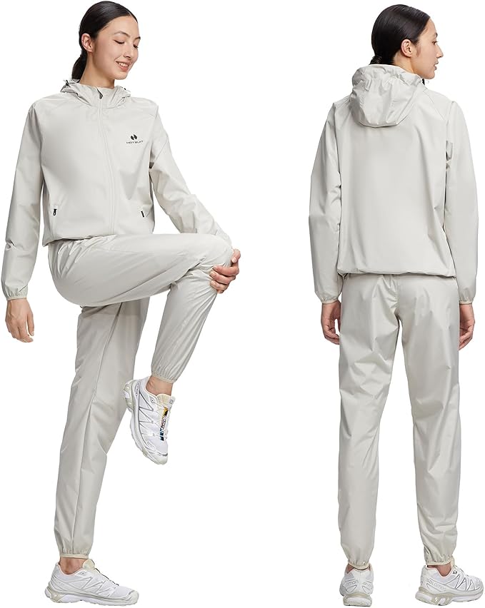 HOTSUIT Sauna Suit Women Machine Washable Sweat Sauna Jacket Pants Anti Rip Sweat Suits for Gym Workout