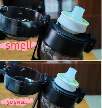 Air Scent Water Bottle with 12 Flavor Pods 650ML Fruit Fragrance Scented Water Cup BPA Free 0% Sugar For Fitness And Outdoor (1 Bottle Black+12 pods in random flavors)