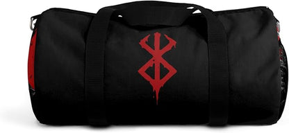Anime Gym Bag for Women Men - Large Capacity Waterproof Workout Fitness Travel Sports Bags Fashion Street Camping ExpandaCLe Carry On Duffle Bag For Couple (Black Berserk) PTY