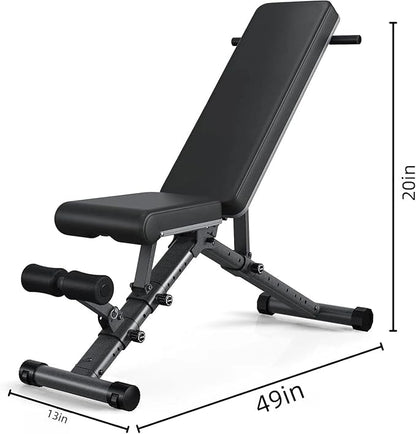 BARWING Adjustable Weight Bench Workout Bench, 1000/1300 LBS Heavy Duty Incline Decline Bench for Home Gym, Easy Assembly Foldable Training Lifting Bench