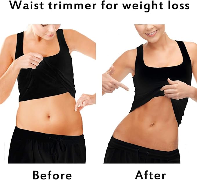 Stomach Sweat Band for Women - Sweat Waist Trimmer Belt Workout Waist Trainer Neoprene ab Wrap with Pocket