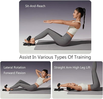 Ab Training Auxiliary Device - Multi-functional Adjustable Ab Trainer 3-Level Sit-Up Assistant with Dual Suction Cups, Ergonomic Low-Impact Core Strengthener for Home/Gym