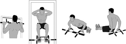 Tunturi Unisex's Push/Pull-Up Multi-Functional Door Gym, Black, One Size