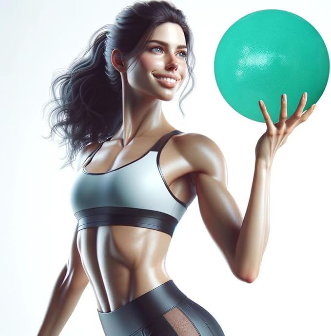 AppleRound Exercise Ball with Pump, 9-Inch Small for Pilates, Yoga, Core Stability - Choose: [Pack of 1 Ball + 1 Pump] or [Pack of 2 Balls + 1 Pump]