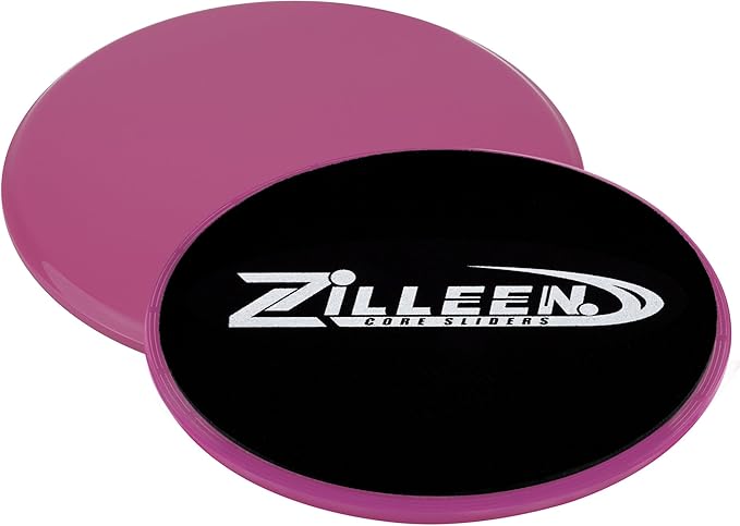 ZILLEEN Exercise Sliders for Working Out Fitness Discs for Pilates Women Men, 2 Pack