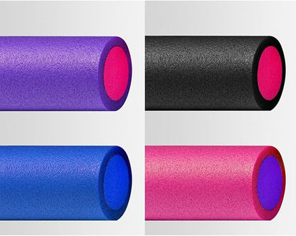 Yoga Massage Roller Epe Solid Foam Fitness Roller Muscle Massage Stick Black 30x15cm for Pilates Balance Training and Muscle