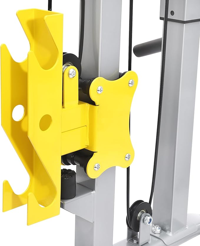 Multifunctional Strength Training Fitness Rack, Small Foldable Gym Rack Adjustable Height, Shock Absorbing Feet Weight Capacity 220.46 Lbs