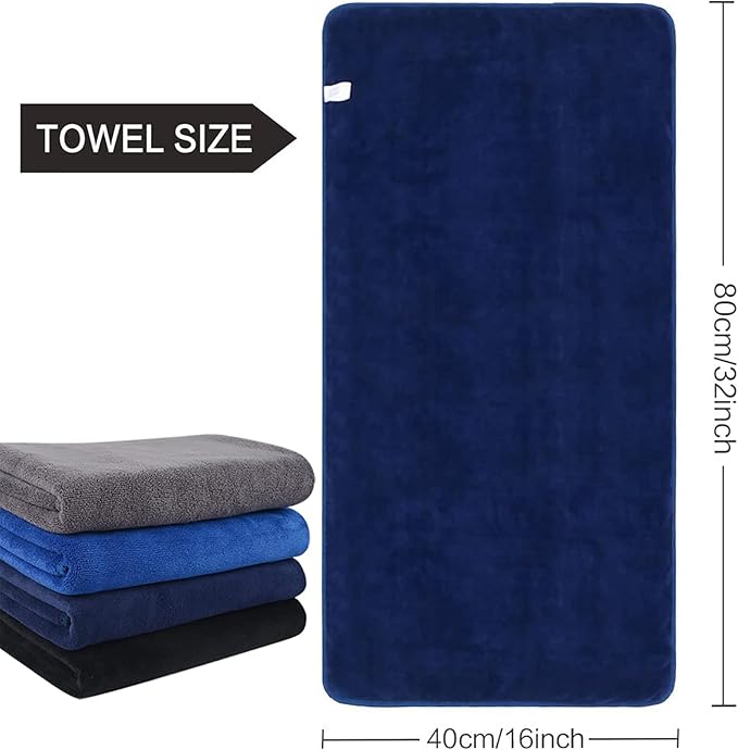 VIVOTE Microfiber Gym Towels Sports Sweat Towel Super Absorbent Ultra Soft Multi-Purpose Man Women Fitness Workout Travel Camping Hiking Yoga 16 Inch X 32 Inch