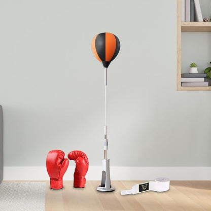 Boxing Reaction Ball Speed Reflex Training Punching Bag Freestanding Adjustable PU Leather Target Suitable for Fitness Equipment Home Adults