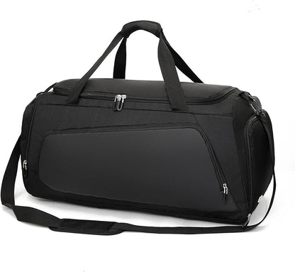 Waterproof Gym Bag with Shoe & Wet Compartment for Men/Women,Sports Duffle Bags for Workout/Fitness/Travel(Black,24.4"x12.6"x11.8")