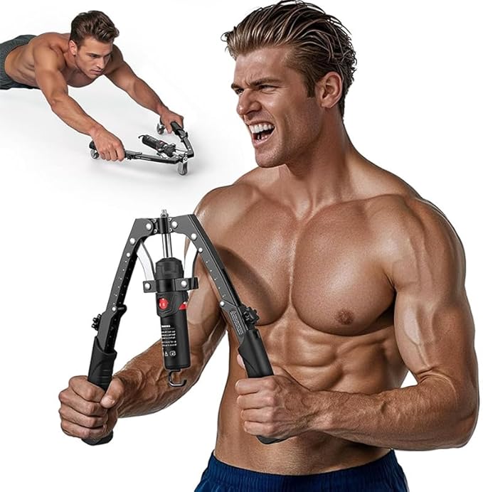 Saker Adjustable Hydraulic Twister Arm Trainer, 22-440Lbs Chest Expander，3-in-1 Home Gym Equipment for Arm, Chest & Core Strength Training for Men & Women