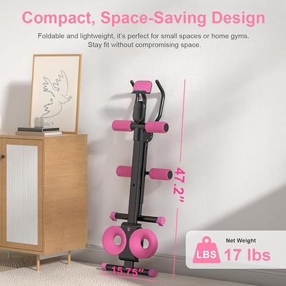 TOUSAINS Core & Abdominal Trainers AB Workout Machine, Adjustable Home Gym Exercise Machine for Waist, Arms, Butt & Full Body Toning, Ab Cruncher Fitness Equipment with Padded Seat