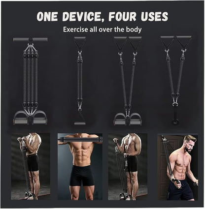 Multifunction Tension Rope Set,Upgraded Smart Stirrup Puller-Pedal Puller Tensioner Workout Bands Resistance with Abdomen/Waist/Leg/HIPS/Chest/Back