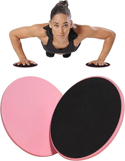 Upgrade Sport Core Sliders for Working Out - Dual Sided Glide Discs for Full Body Workout on Carpet or Hardwood Floor - Fitness & Home Exercise Equipment for Athletes