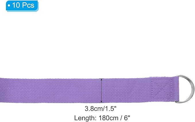 PATIKIL Yoga Strap for Stretching, Cotton Yoga Belt with Adjustable Metal D-Ring Buckle Stretch Band for Fitness Pilates