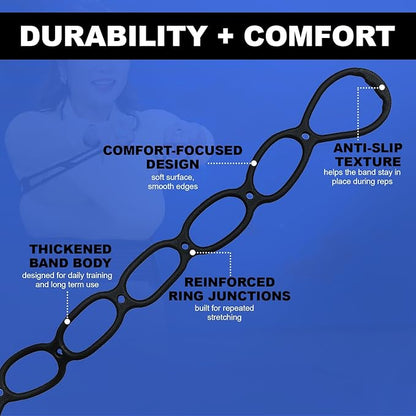 Joey Thurman Resistance Bands 3-Set 7 Loop Bands with Carry Bag, Loop Exercise Bands for Strength Training, Glute Workouts, Full Body Fitness, Home Gym and Travel Workouts