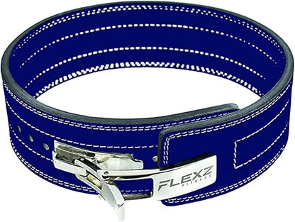 Flexz Fitness Lever Weight Lifting Belt Leather - 10MM 13MM Powerlifting Gym Belts for Men & Women - Lower Back Support for Weightlifting Deadlifts Squats Heavy Duty IPF Bodybuilding