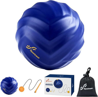 Sportneer Massage Lacrosse Ball with String, Deep Tissue Massager for Back Myofascial Release, Shoulder Trigger Point Therapy & Foot Plantar Fasciitis, Free Relax for Whole Body (Blue)
