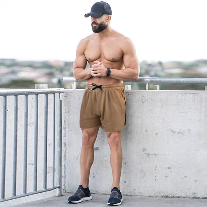 Surenow Mens Running Gym Shorts 3 Inch Breathable Lightweight Athletic Sport Shorts Training Workout Shorts with Pockets