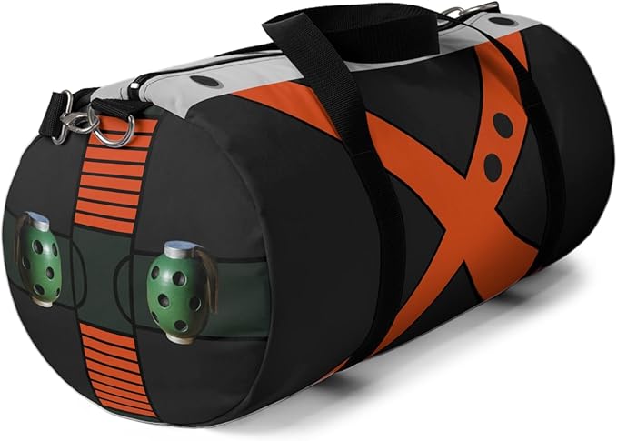 Anime Gym Bag for Women Men - Large Capacity Waterproof Workout Fitness Travel Sports Bags Fashion Street Camping ExpandaCLe Carry On Duffle Bag For Couple (Black Bakugo) PTY