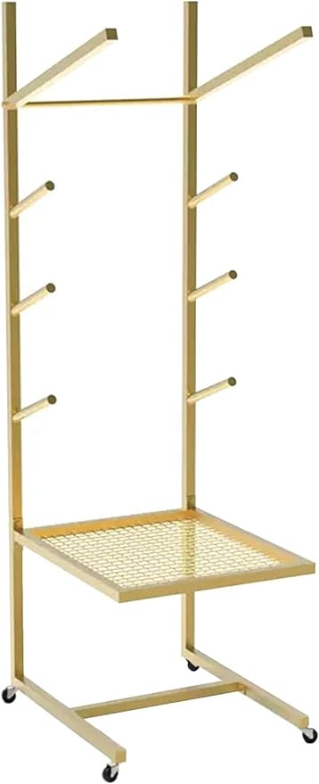 Yoga Mat Exercise Ball Stand Holder, Foam Roller Multi-Purpose Display Shelf with Wheels, Half Ball Balance Trainer Organizer Storage Rack for Gym Garage Studio