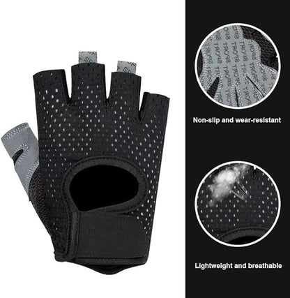 INOGIH Lightweight and Breathable Fingerless-Gym-Gloves for Women - Exercise-Crossfit-Training Gloves for Workout