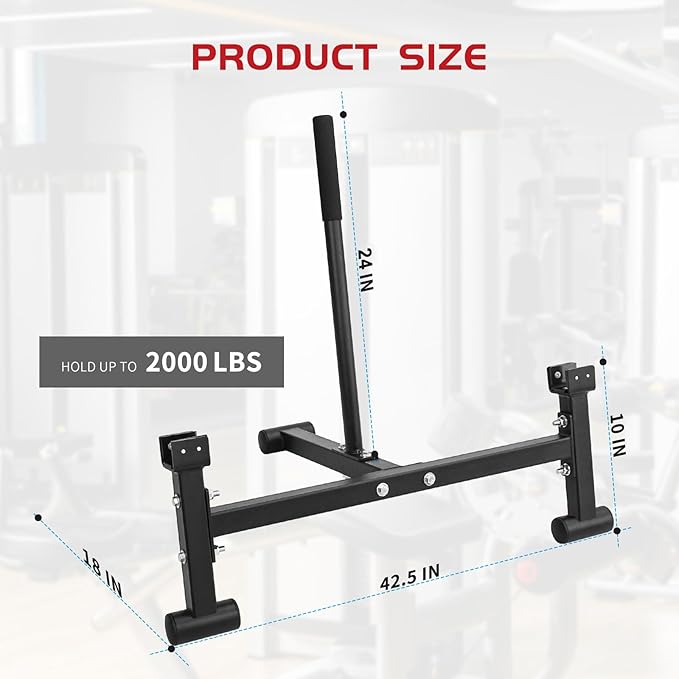 Heavy Duty Deadlift Barbell Jack: Weight Lifting Olympic Barbell Changing Weight Plates Stand - Powerlift Plates Changer Platform - Elevated Lift for Easy Loading & Unloading Weights