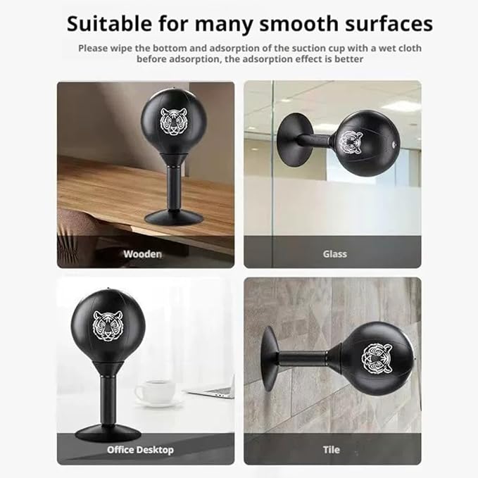 Desktop Punching Bag, Stress Buster with Suction Cup for Office Table and Counters,Super Strong Suction Speed Balls Heavy Duty Stress Relief Boxing Bag,Gag Gifts for Boss or Coworker