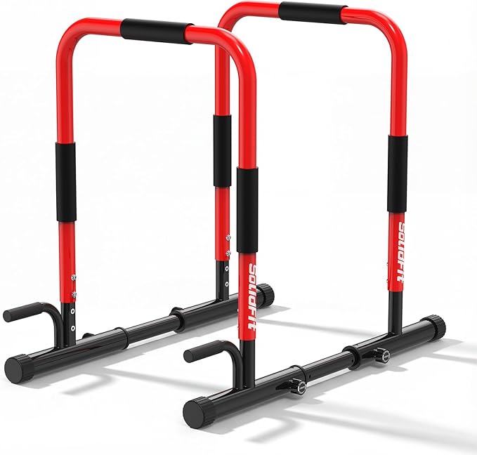 2026 Upgrade Adjustable 2-in-1 Dip Bar Station & Push Up Bars for Home Gym Calisthenics Equipment Parallel Bars with 420LB Stable Design, Functional Heavy Dip Stand,Black