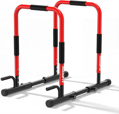2026 Upgrade Adjustable 2-in-1 Dip Bar Station & Push Up Bars for Home Gym Calisthenics Equipment Parallel Bars with 420LB Stable Design, Functional Heavy Dip Stand,Black