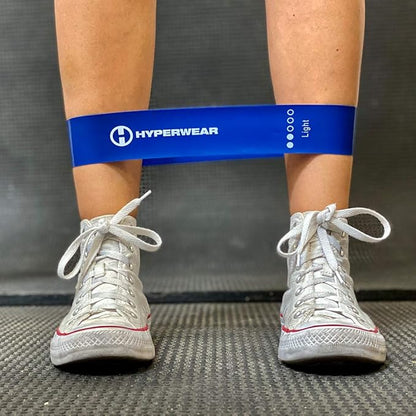 Hyperwear Mini Loop Resistance Bands, Set of 5 Levels – Fabric-Free Elastic Bands for Glute Activation, Physical Therapy, Rehab, Mobility & Strength Training