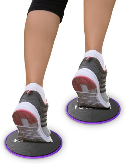 Core Sliders, Exercise Gliding Discs Dual Sided Use on Carpet and Hardwood Floors, Lightweight and Perfect Fitness Apparatus for Training Abdominal Core Strength