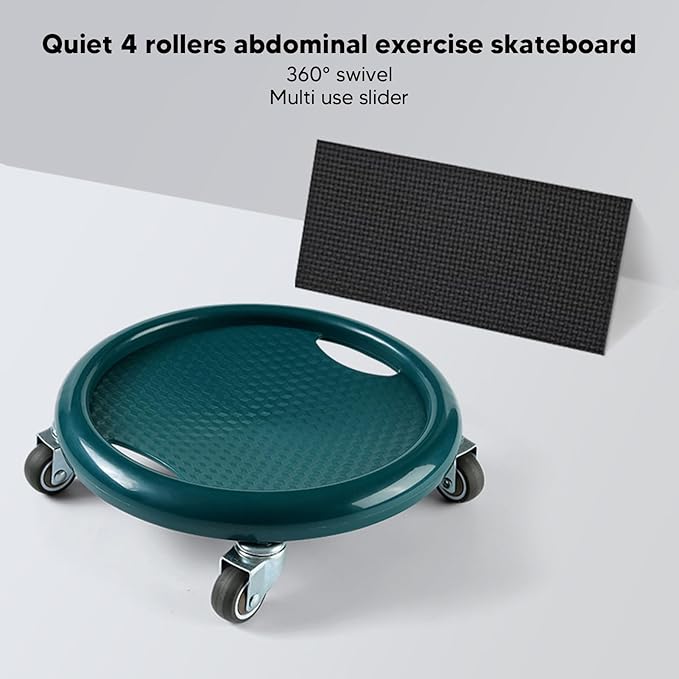 Ab Wheel, 360 Degrees Swivel Core Trainer for Abdominal and Waist Strength, Home Gym Fitness Equipment for Men Women Seniors Beginners