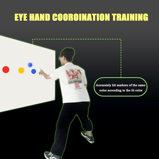 Reaction Speed Training Light, LED Agile Fitness Light, Speed Agility Training Lights, Diameter 7.5CM, Connection Distance 0~10m, for Trainers, Gyms, Sports Equipment and Individual Athlete