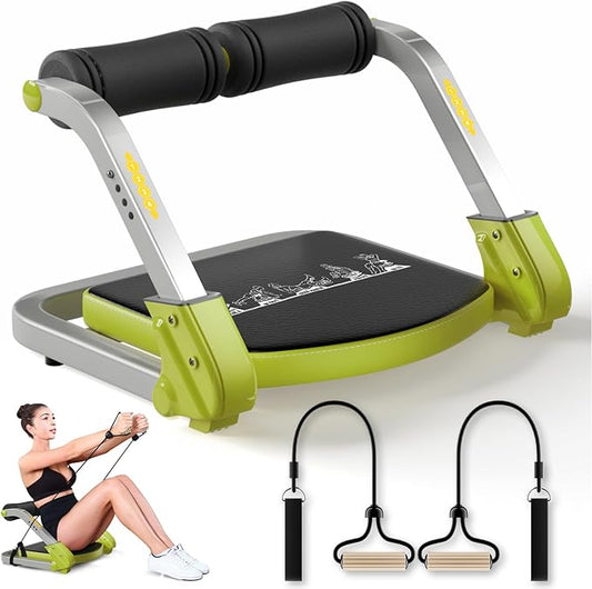 Ab Trainer/Crunch Machine, Ab Workout Equipment, 4 Adjustable Resistance, Ab Machine for Stomach Workout, 350 LBS Weight Capacity, Automatic Rebound, Ab Core Machine,Fitness Equipment for Home